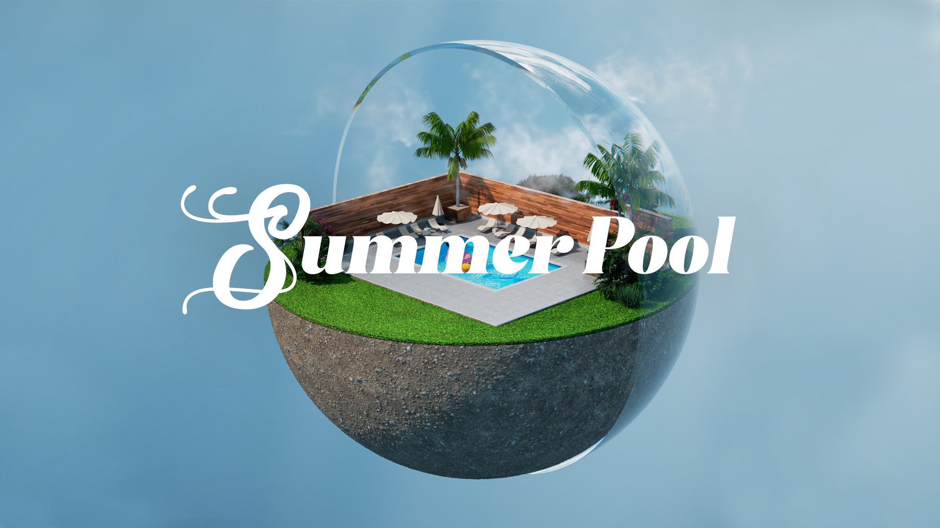 summer pool cgi animation